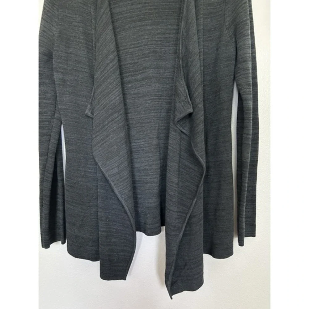 Eileen‎ Fisher draped Open Front Cardigan S Black Textured Minimalist silk blend